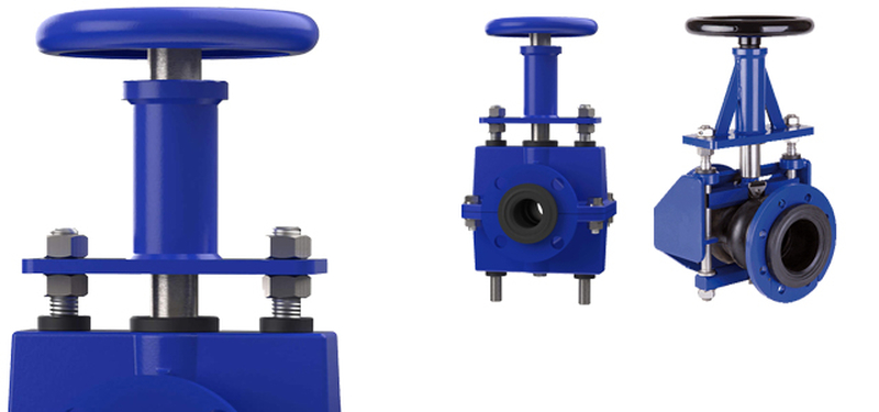 AKO, AKO pinch valve, RV series, manual handwheel operated, cylinder operated, electric operated